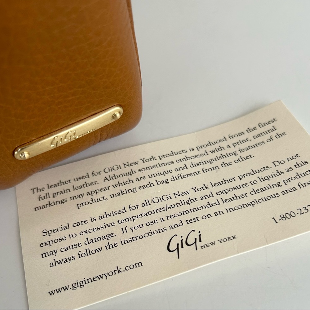 GiGi New York Madison Pebbled Leather Crossbody in Tan, NEW - Picture 3 of 15